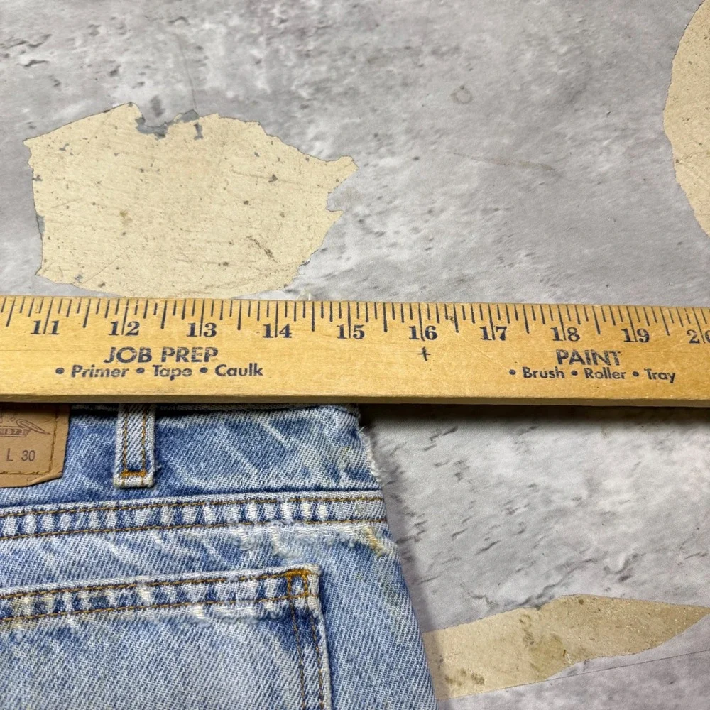 Vintage Levis 505 Orange Tab Jeans Light Wash Distressed Workwear 30x30